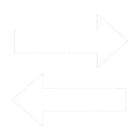Zwei Pfeile übereinander, einer zeigt nach rechts und einer nach links. 