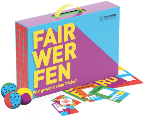 Eine Grafik des Spiels 'FAIR WERFEN' der GGD.