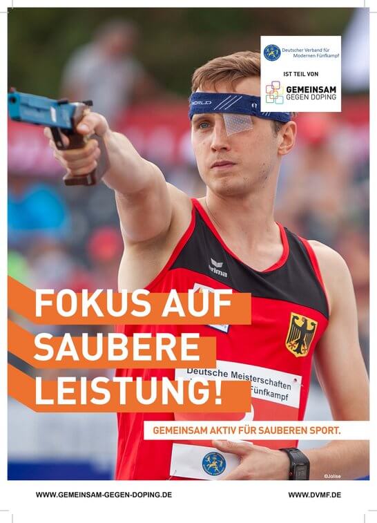 Partnermotiv-Poster des 'Deutschen Verband für Modernen Fünfkampf'