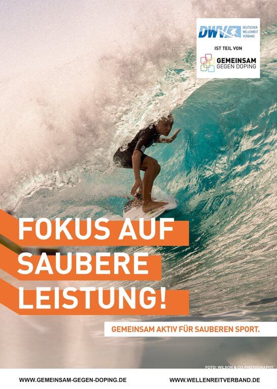 Partnermotiv-Poster des 'Deutschen Wellenreitverband'