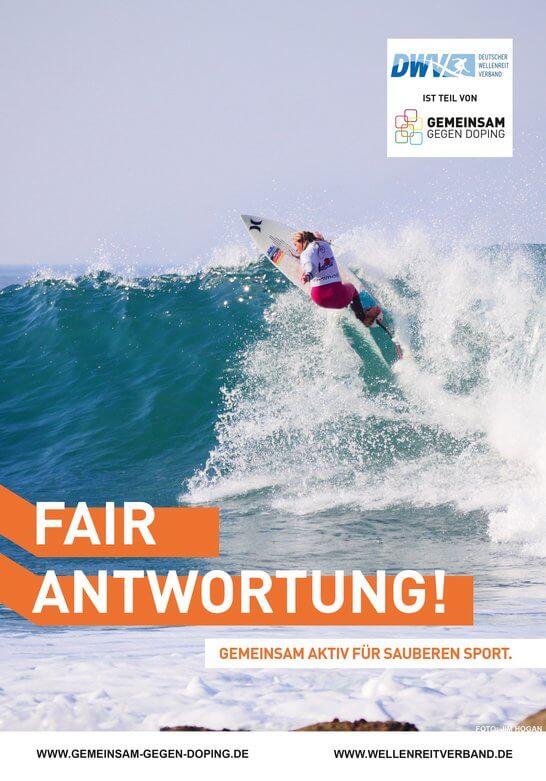 Partnermotiv-Poster des 'Deutschen Wellenreitverband'